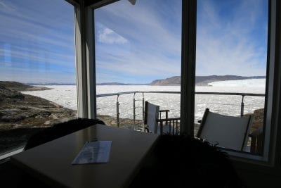 Erstaunliche Aussicht von einer Komfortkabine bei Eqi in Grönland - Fotograf: Greenland Travel