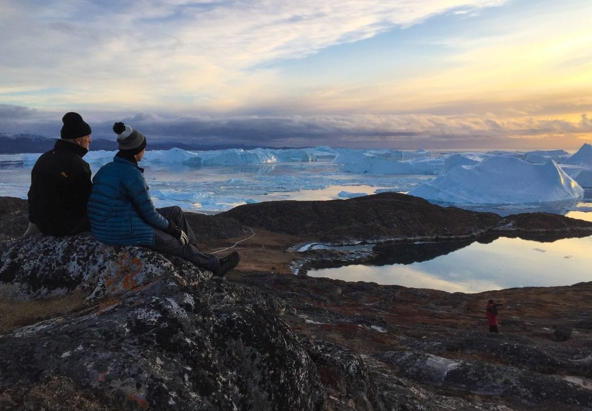 Looking out over the beautiful nature in Greenland