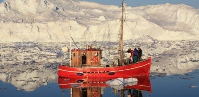 Sailing on the Icefjord near Ilulissat